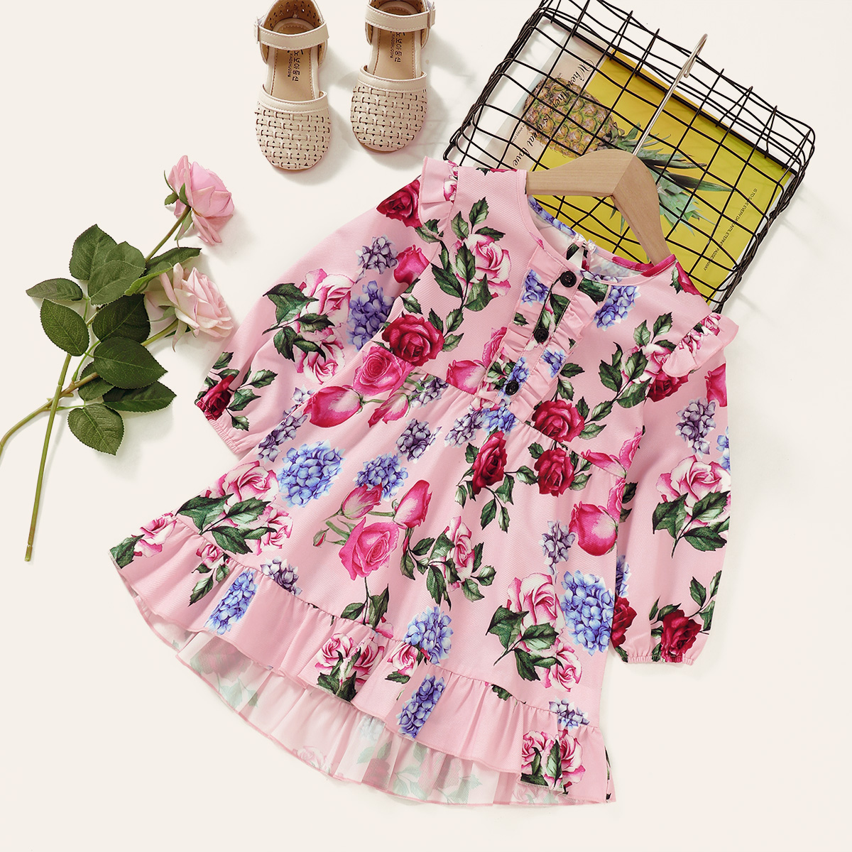 

Baby / Toddler Rose Ruffled Dress