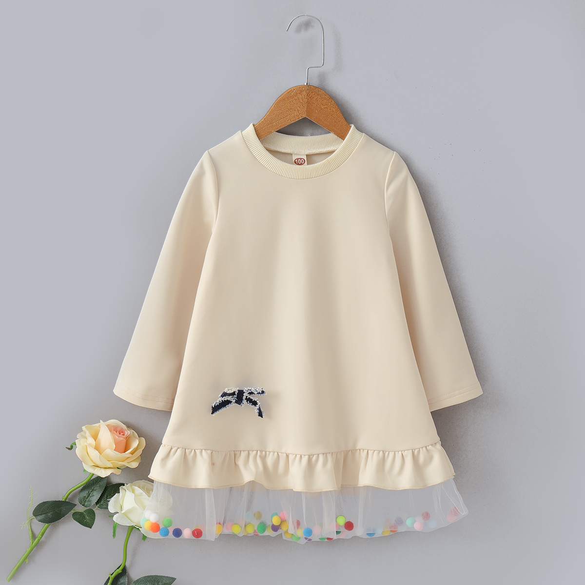 

1pc Long-sleeve Toddler Girl Dress