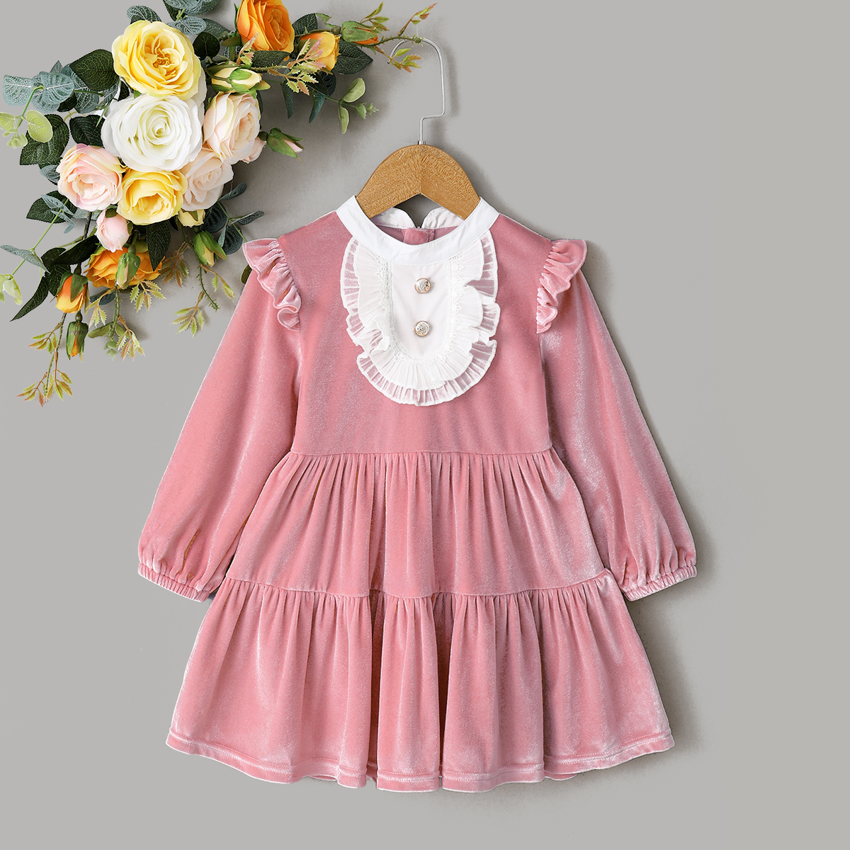 

1pc Long-sleeve Toddler Girl Dress