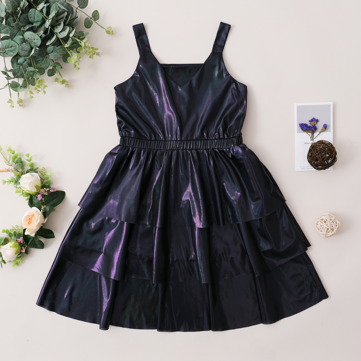 

Trendy Kid Girl Blinking Layered Dress