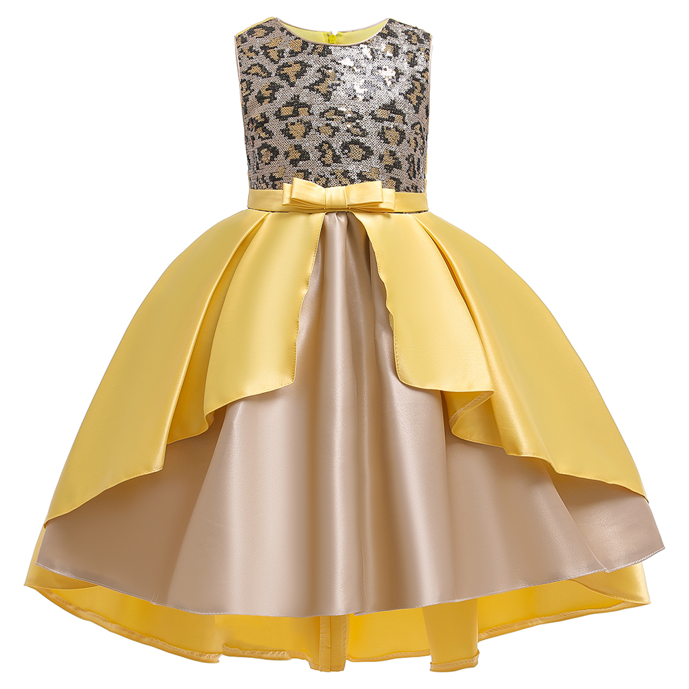 

Trendy Leopard Bowknot Sleeveless Party Dress