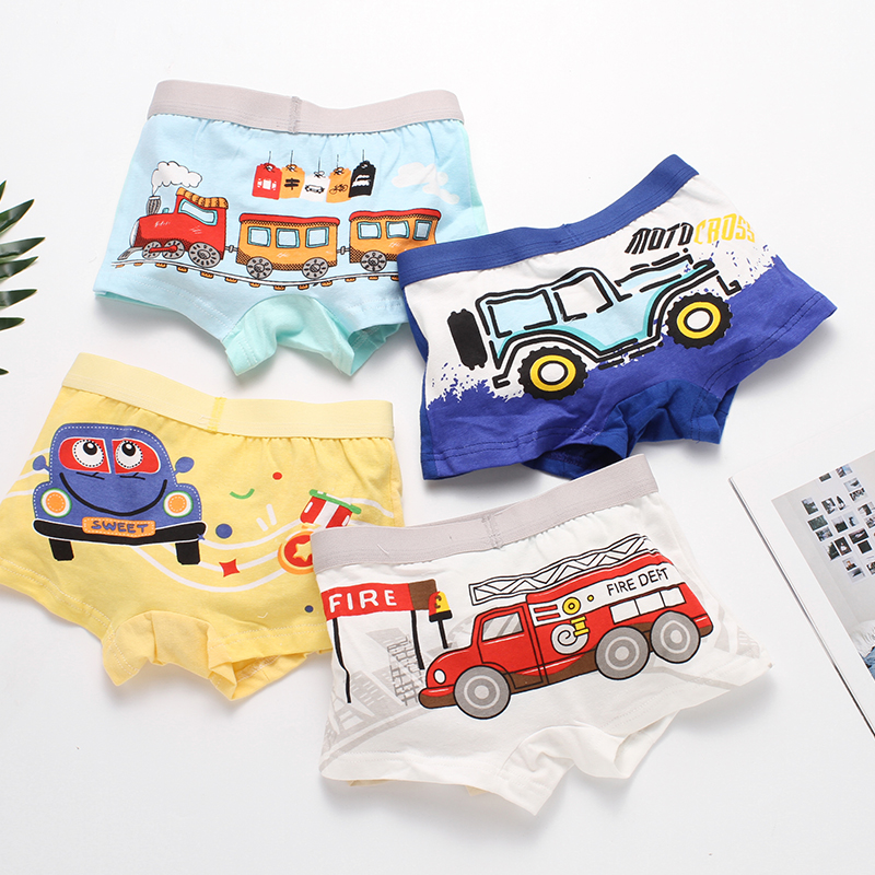 

4-Pack Baby / Toddler Boy Cartoon Car Underwear