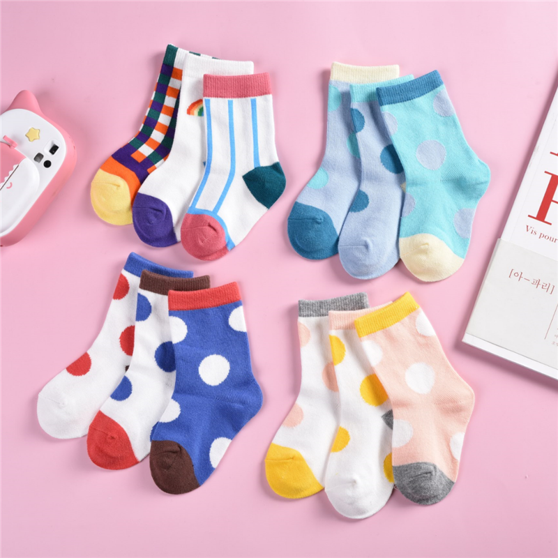 

3-pack Baby / Toddler / Kid Polka Dots Socks