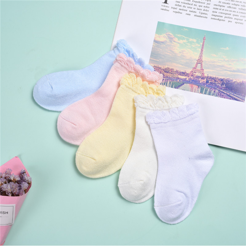 

5-pack Baby / Toddler / Kid Solid Flounced Socks