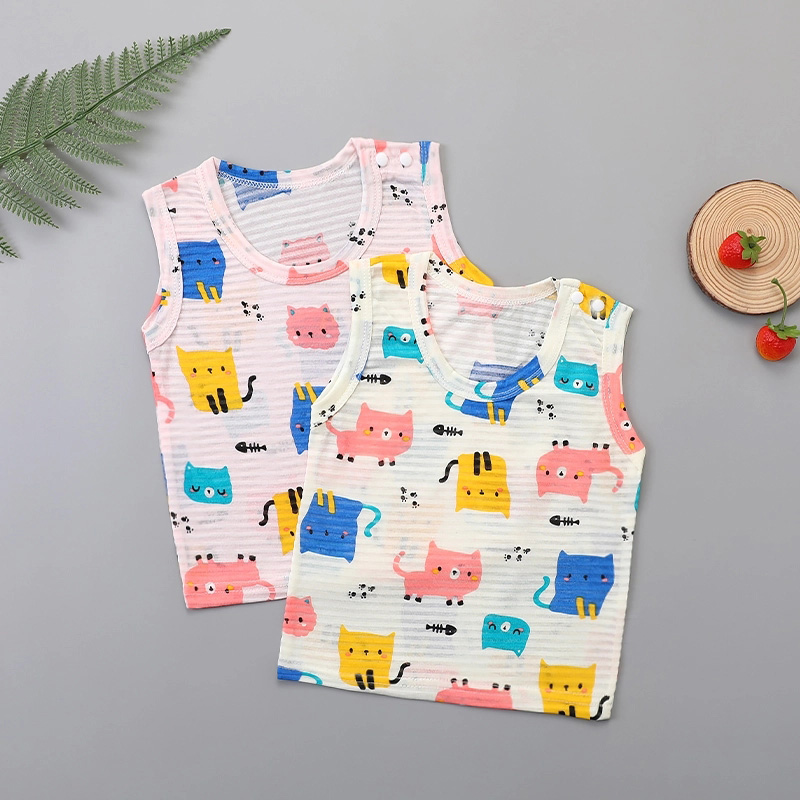

1pc Baby Sleeveless Cotton Unisex casual Animal Camisole