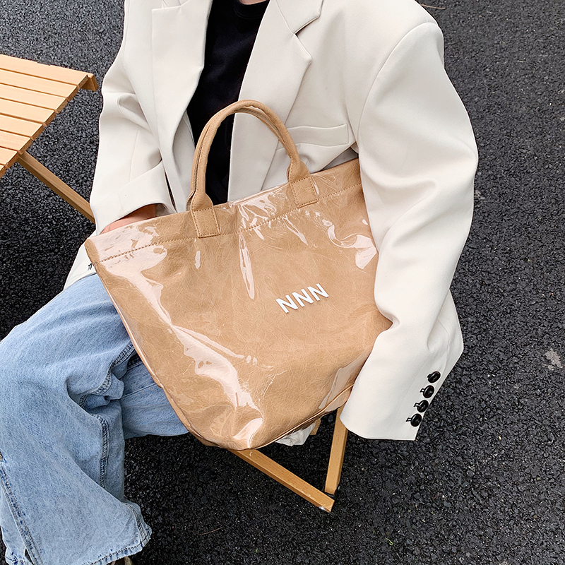 

Transparent Pvc Tote Bag Women Handbags Large Capacity Shoulder Bag Portable