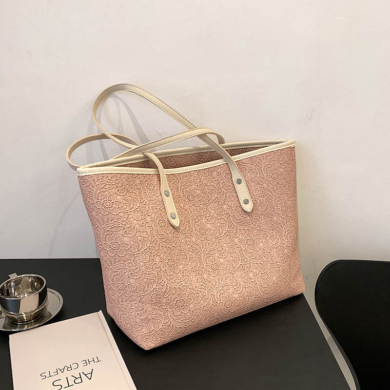 

Simple Large-capacity Handbags Net Red Texture Single Shoulder Tote Bag
