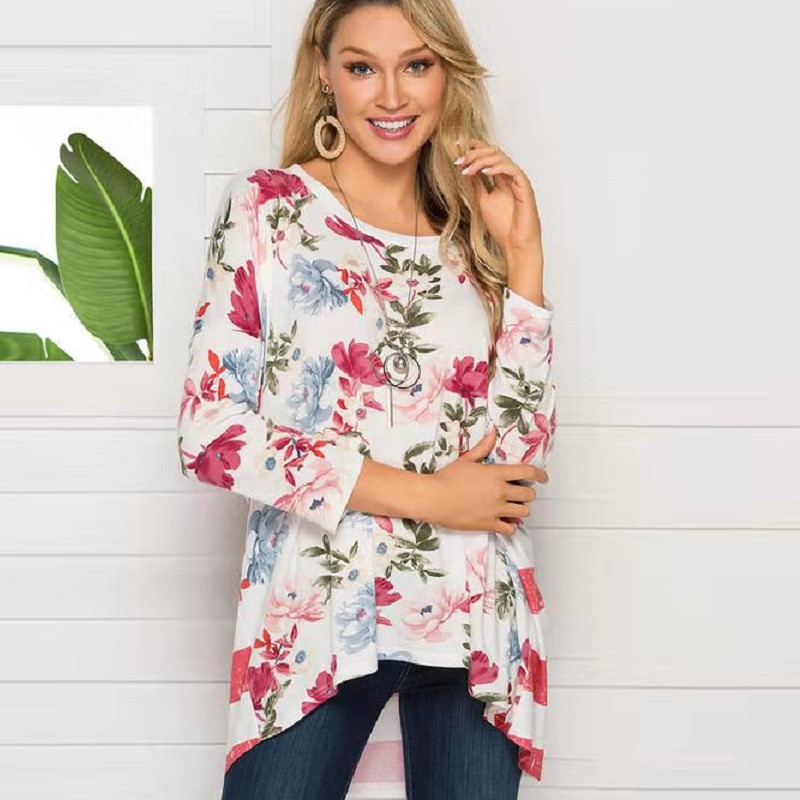 

Pretty Striped Color block Long-sleeve Top For women