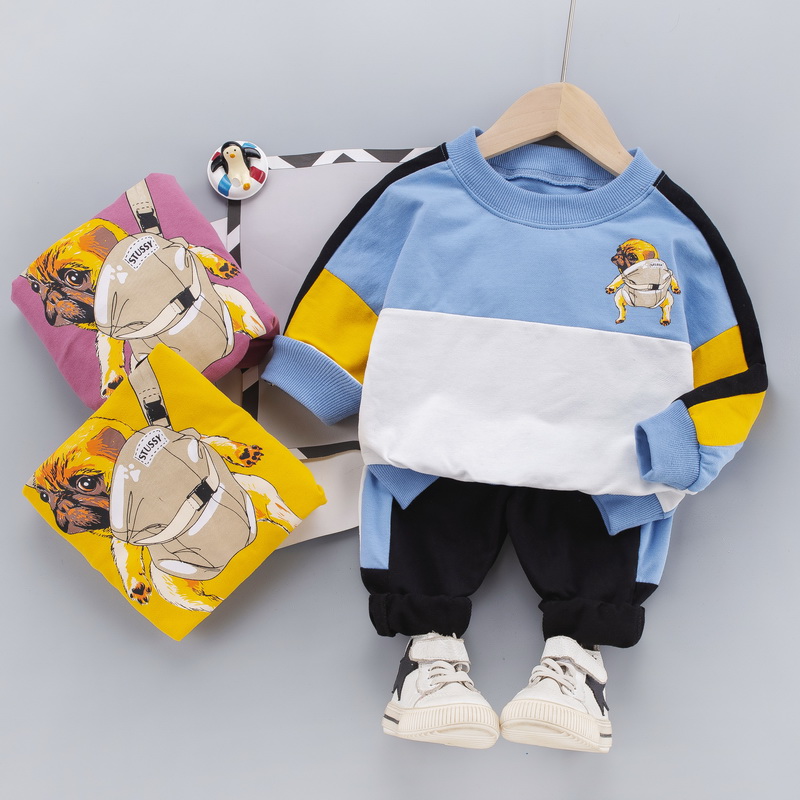 

2pcs Baby Unisex Long-sleeve Cotton Casual Puppy Baby's Sets