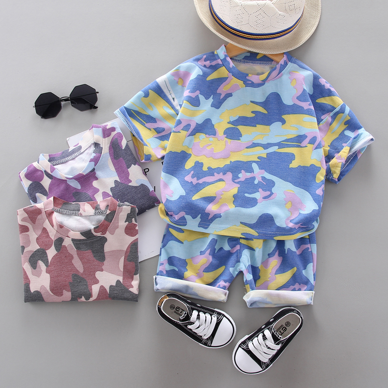 

2pcs Camouflage Short-sleeve Baby Sets