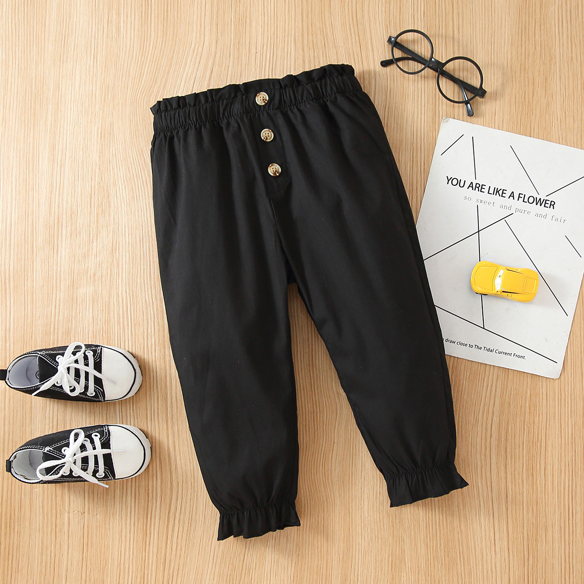

Baby Boy/Girl Black Relaxed Fit Casual Pants