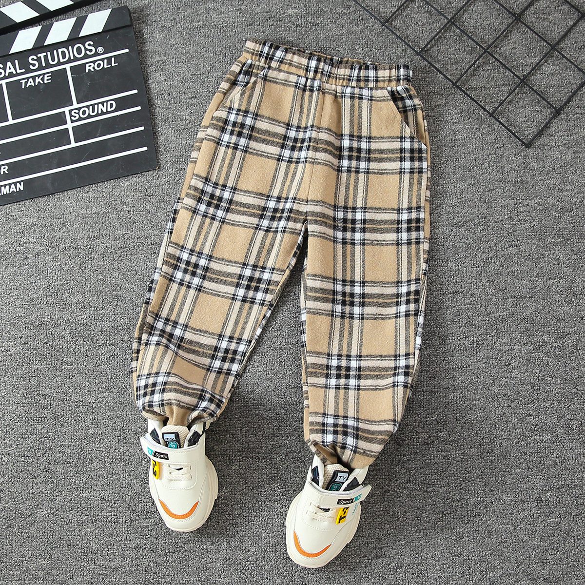 

Toddler Boy Casual Elasticized Plaid Pants