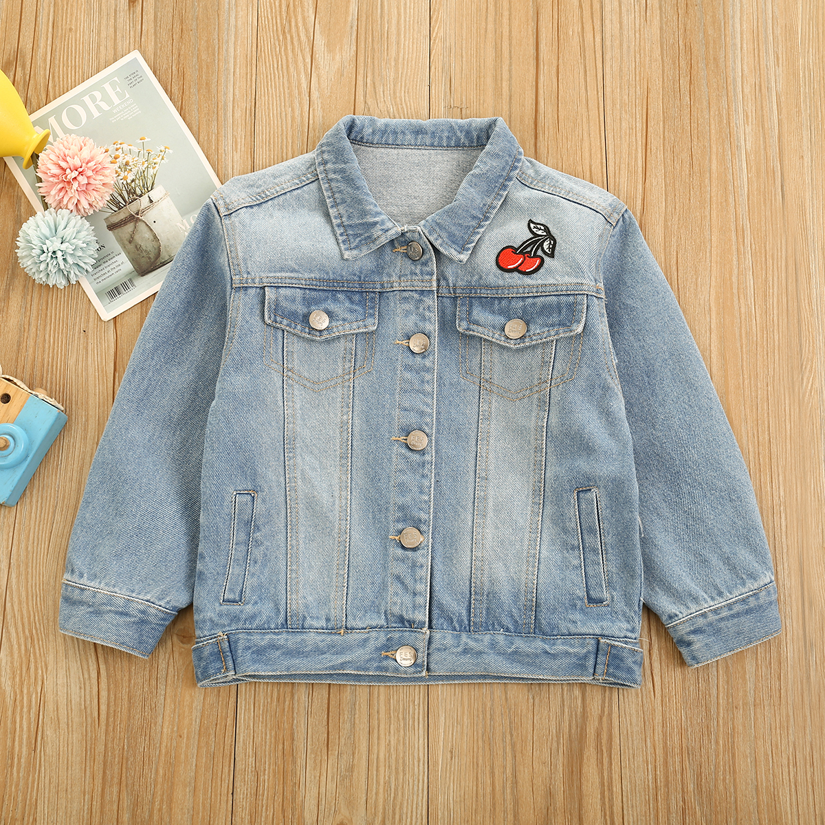 

Toddler Cherry Trendy Denim Coats & Jackets