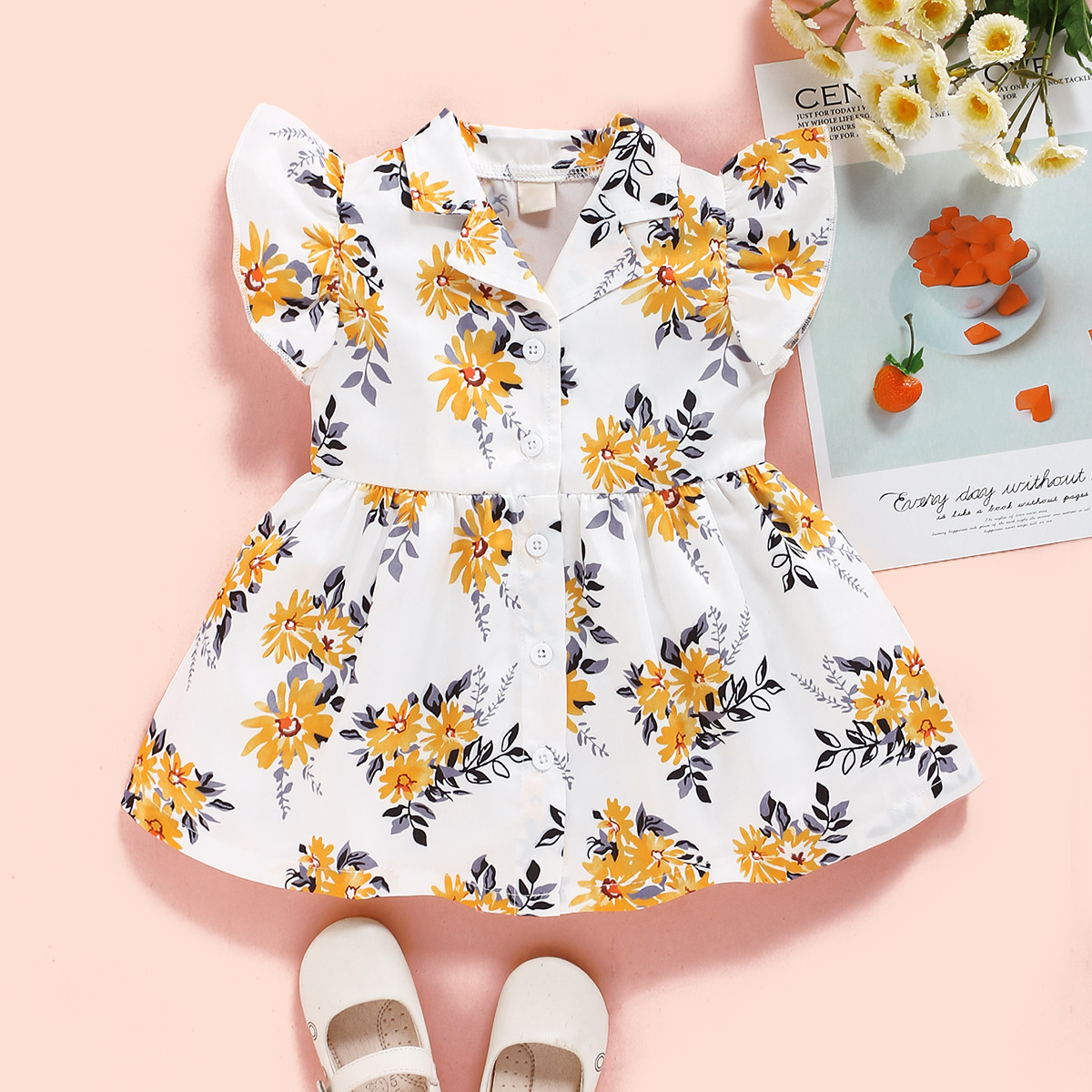 

1pc Baby Girl Floral Sweet Dress