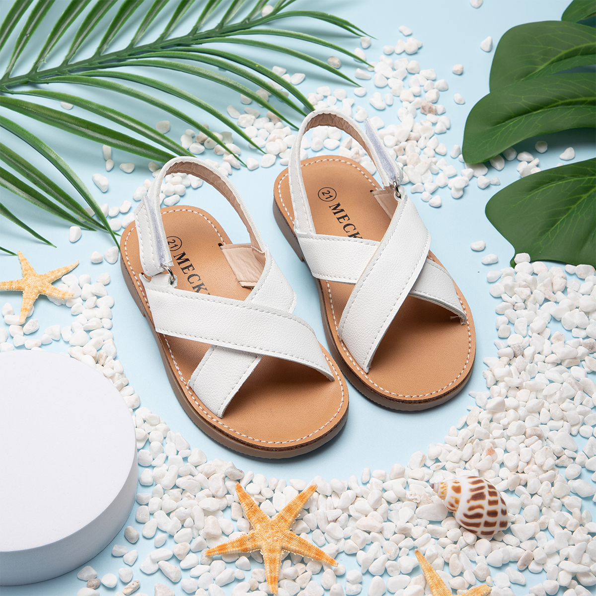 

Toddler / Kid Crisscross Band Open Toe Slingback Sandals