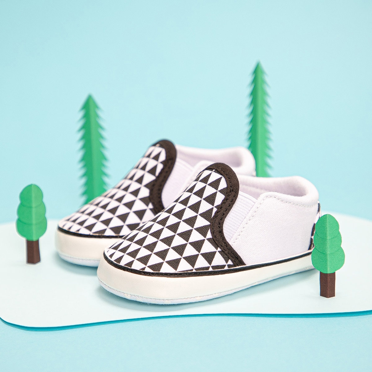 

Baby / Toddler Geometric Print Slip-on Prewalker Shoes