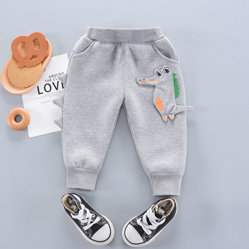

Toddler Boy 3D Dinosaur Embroidered Elasticized Pants