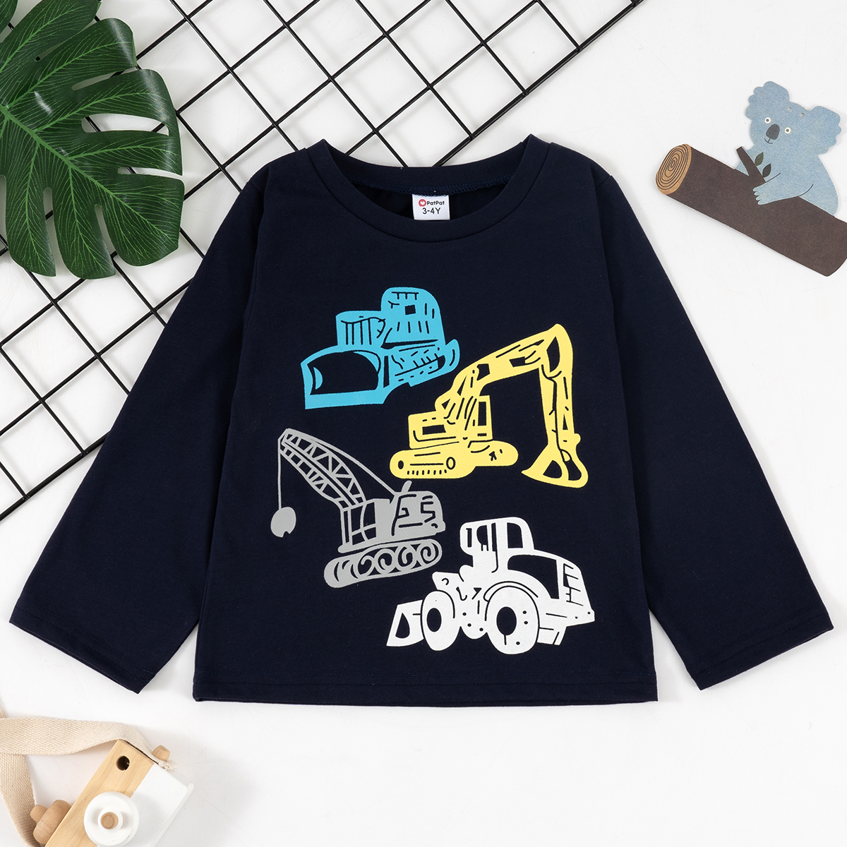 

Toddler Boy Vehicle Print Long-sleeve Tee