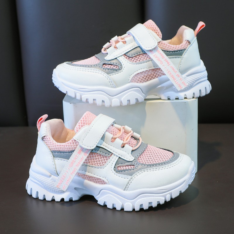 

Toddler / Kid Velcro Closure Breathable Sports Shoes