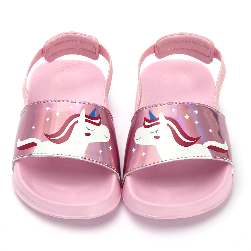 

Toddler / Kid Cartoon Unicorn Graphic Open Toe Slingback Sandals