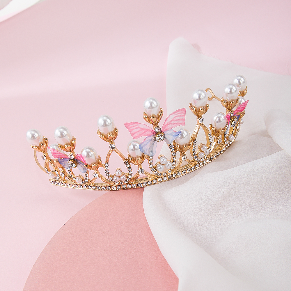 

Kids Pearl Crown Headband Party Crown Headband Ornament