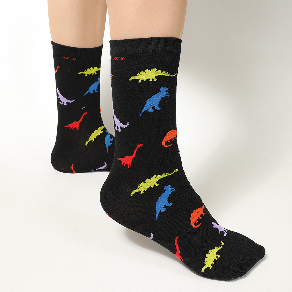 

Colorful Dinosaur Pattern Breathable Tube Socks