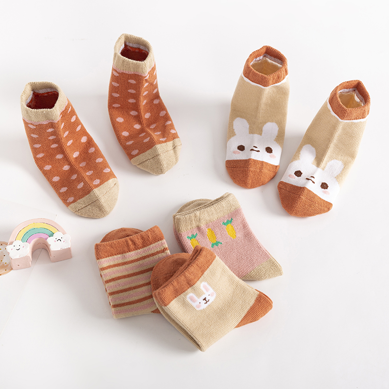 

5-pack Baby / Toddler Cartoon Colorblock Socks