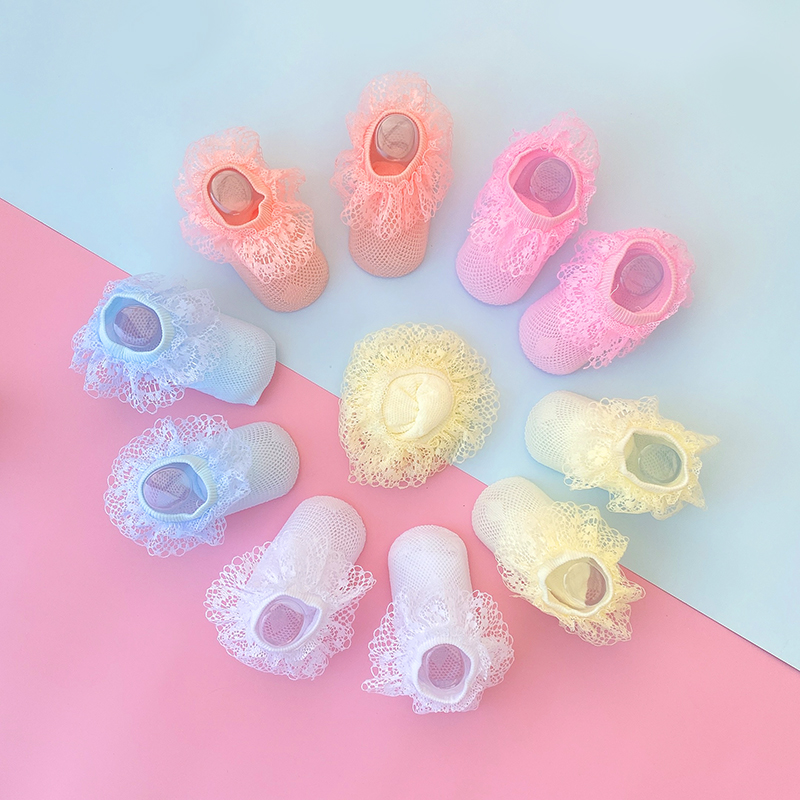

5-pack Toddler / Kid Hollow Out Lace Trim Mesh Socks