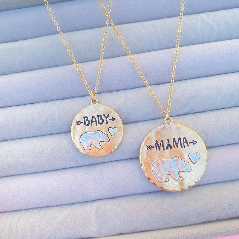 

2-pack Polar Bear Graphic Pendant Necklace for Mom and Me