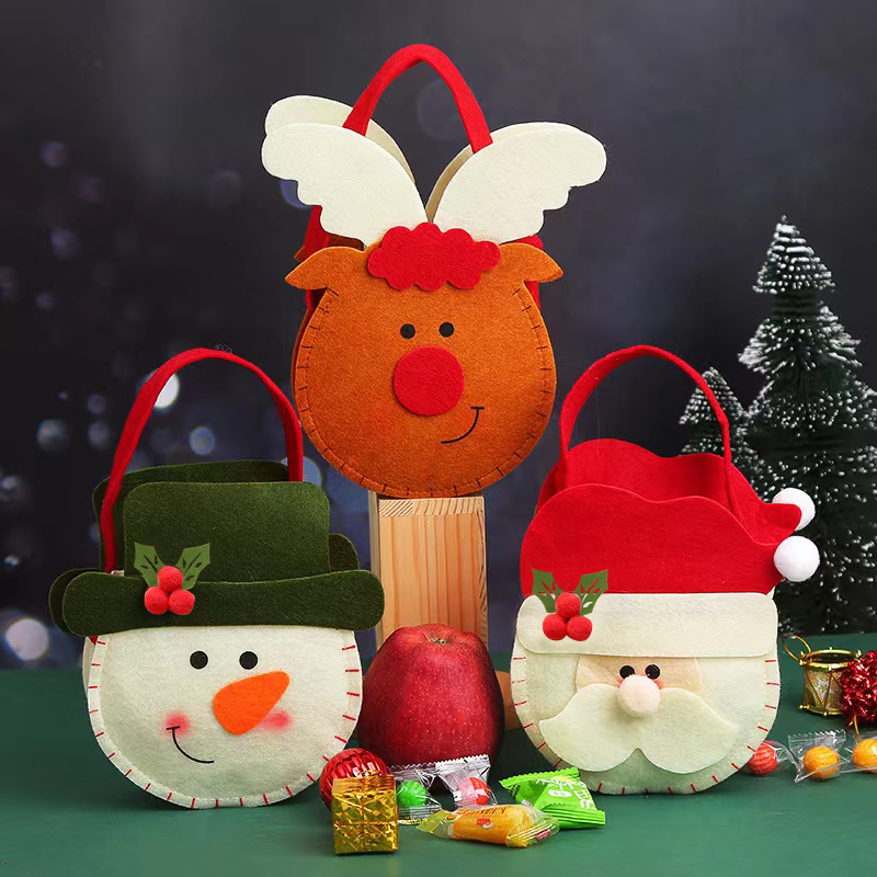

Christmas Gift Candy Bag Non-woven Christmas Tote Bag Apple Gift Bag Christmas Party Decoration Gift Bag