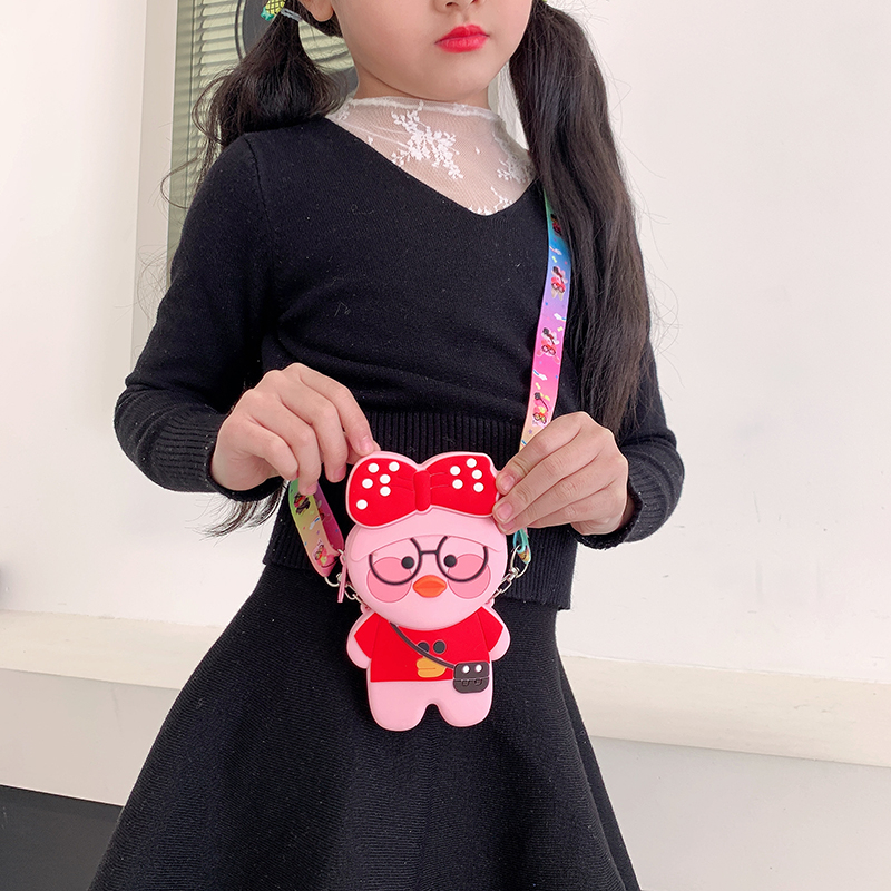 

Kids Silicone Cartoon Coin Purse Crossbody Shoulder Bag