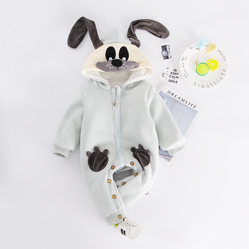 

Super cute big ear dog Long-sleeve Baby One Piece