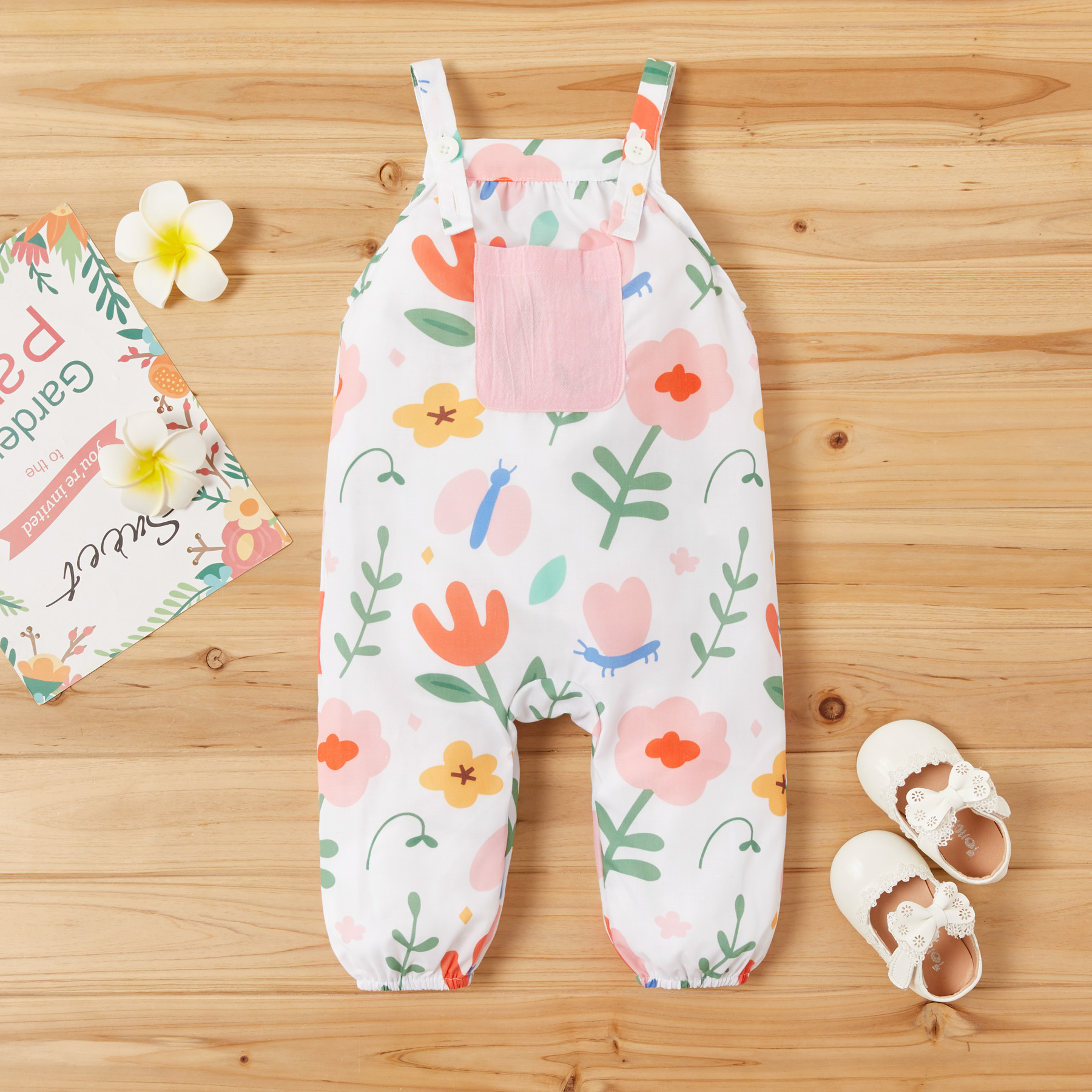 

Baby Floral Color block Jumpsuits