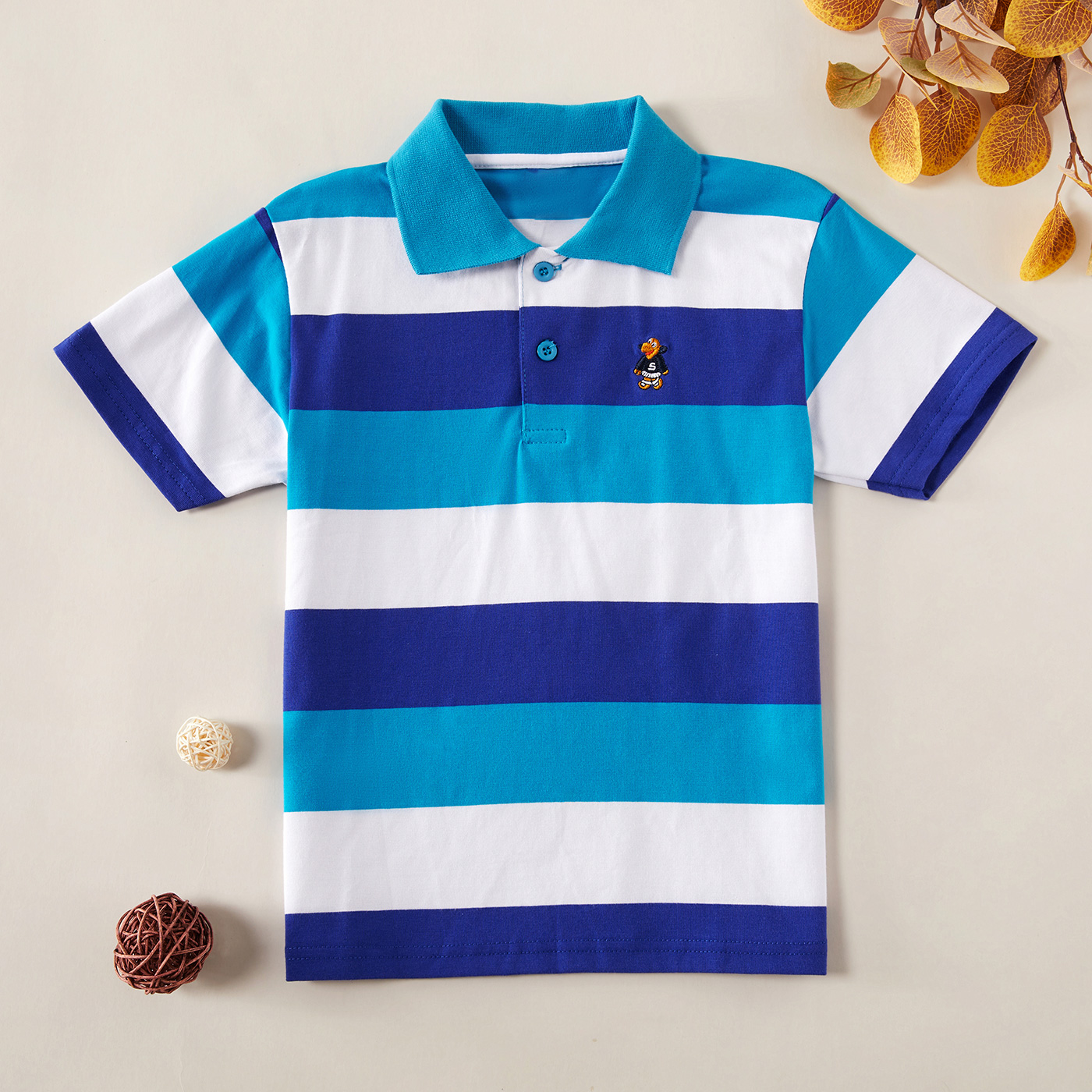 

Trendy Striped Polo Shirt