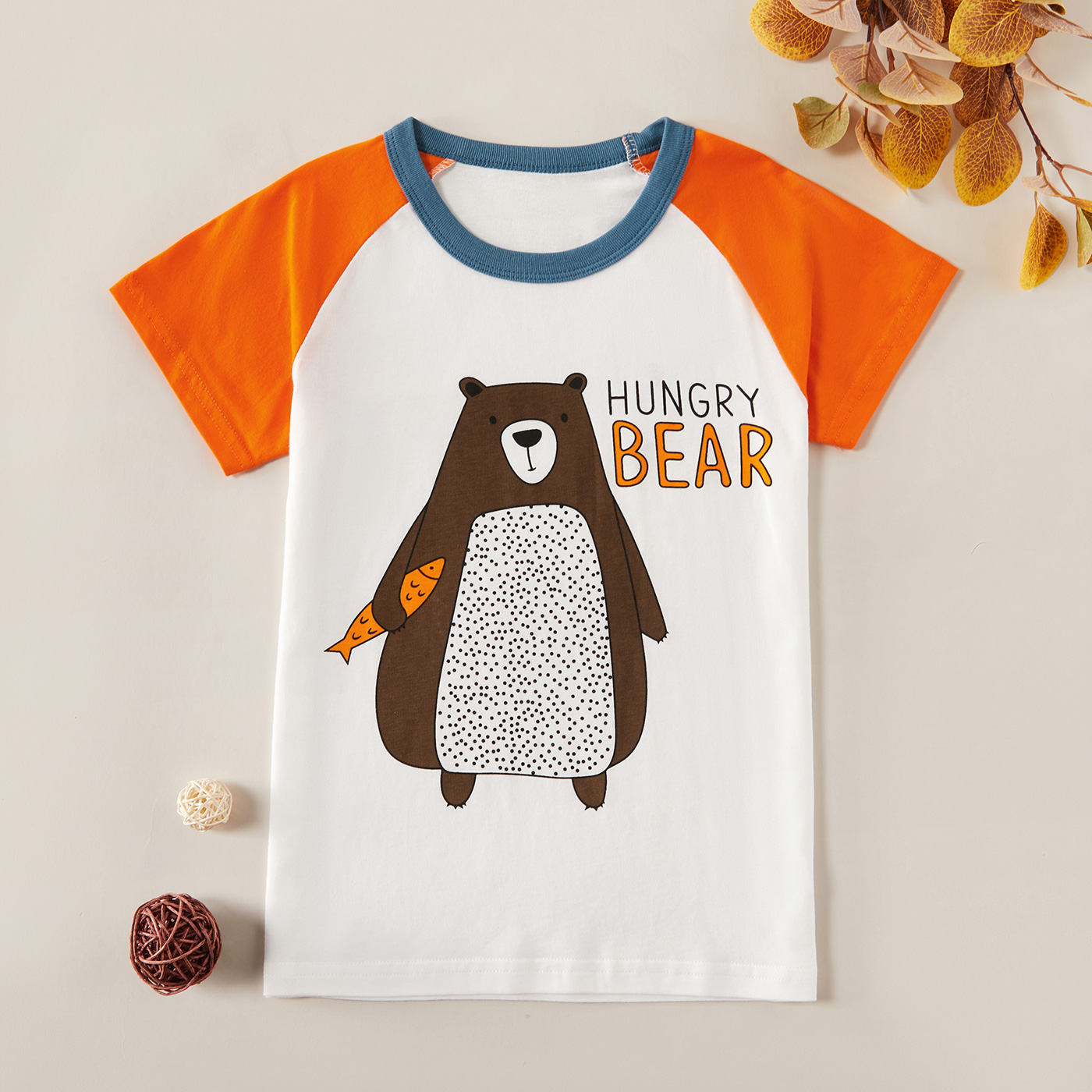 

Stylish Cartoon Bear Print Tee