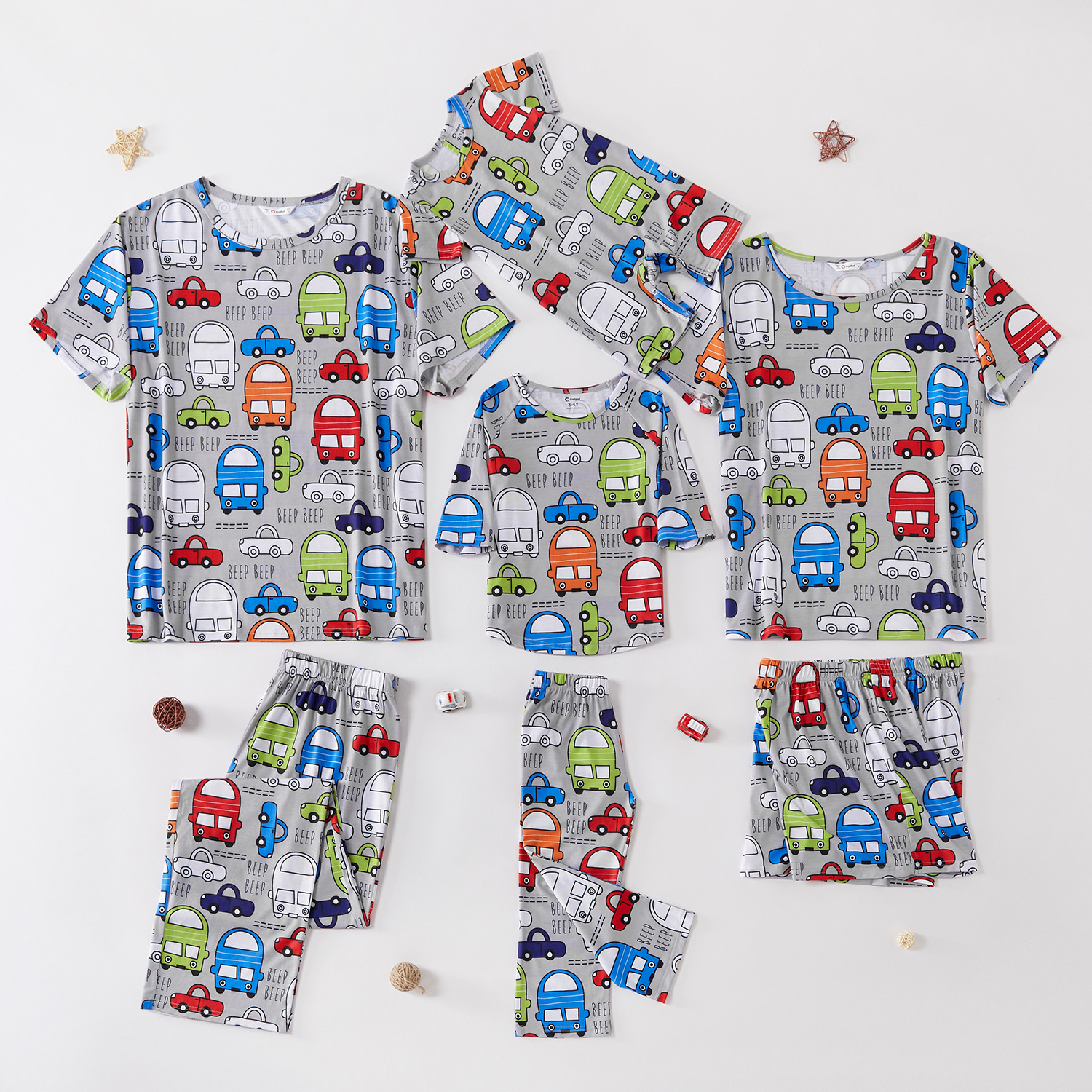 

Colorful Car Print Family Matching Pajamas Sets