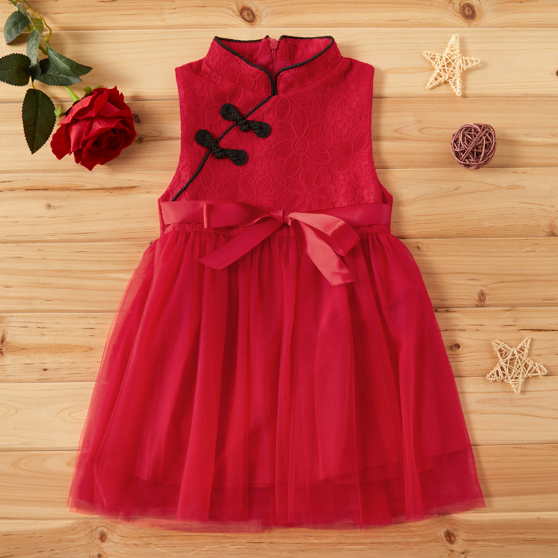 

Baby / Toddler Girl Pretty Floral Decor Tulle Dress