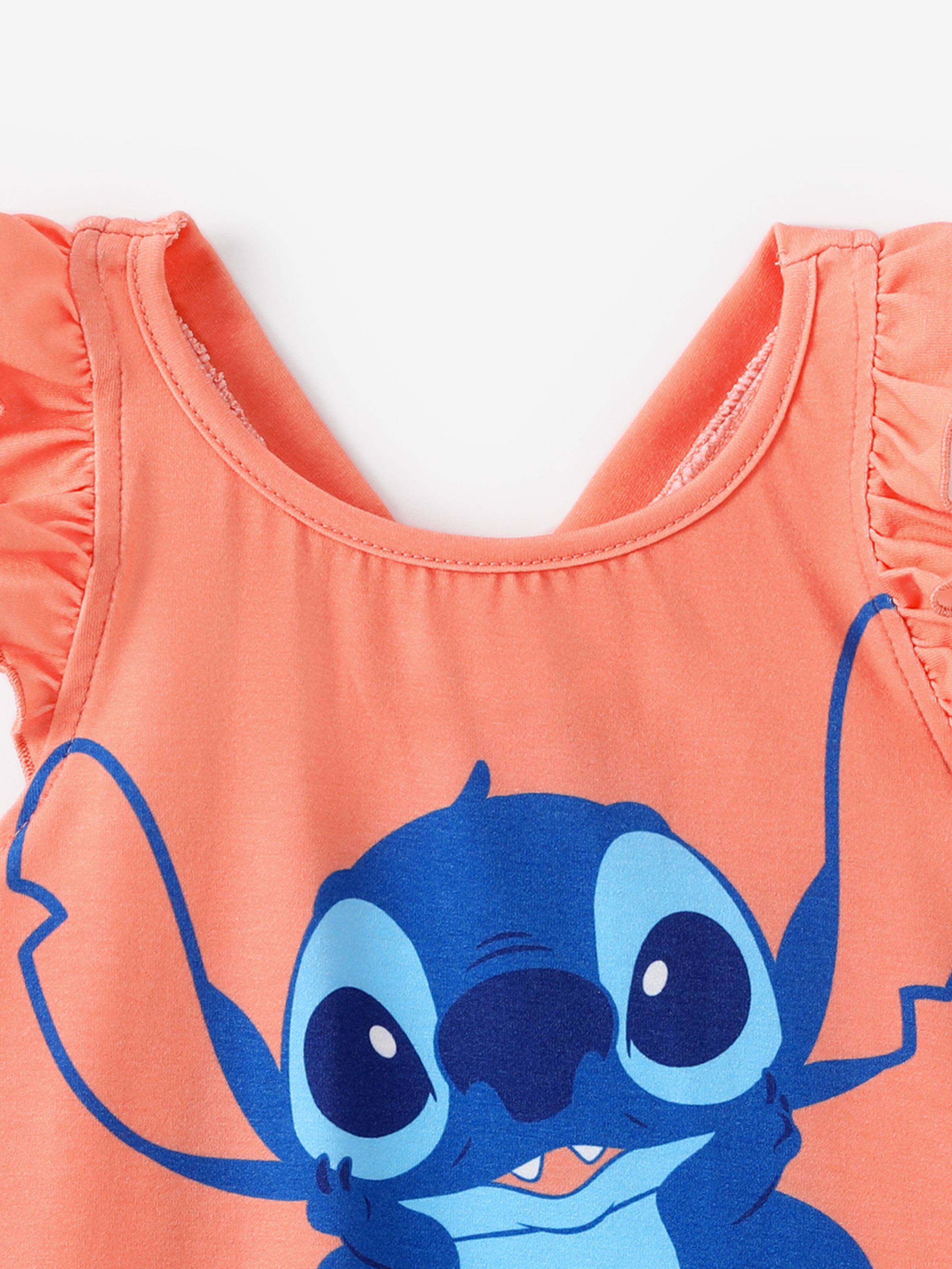 【NICK&NICOLE】DISNEY HAPPY STITCH TROPICAL CROP TOP /追跡付 Disney Stitch Toddler Girls 2pcs Naia™ Character Floral