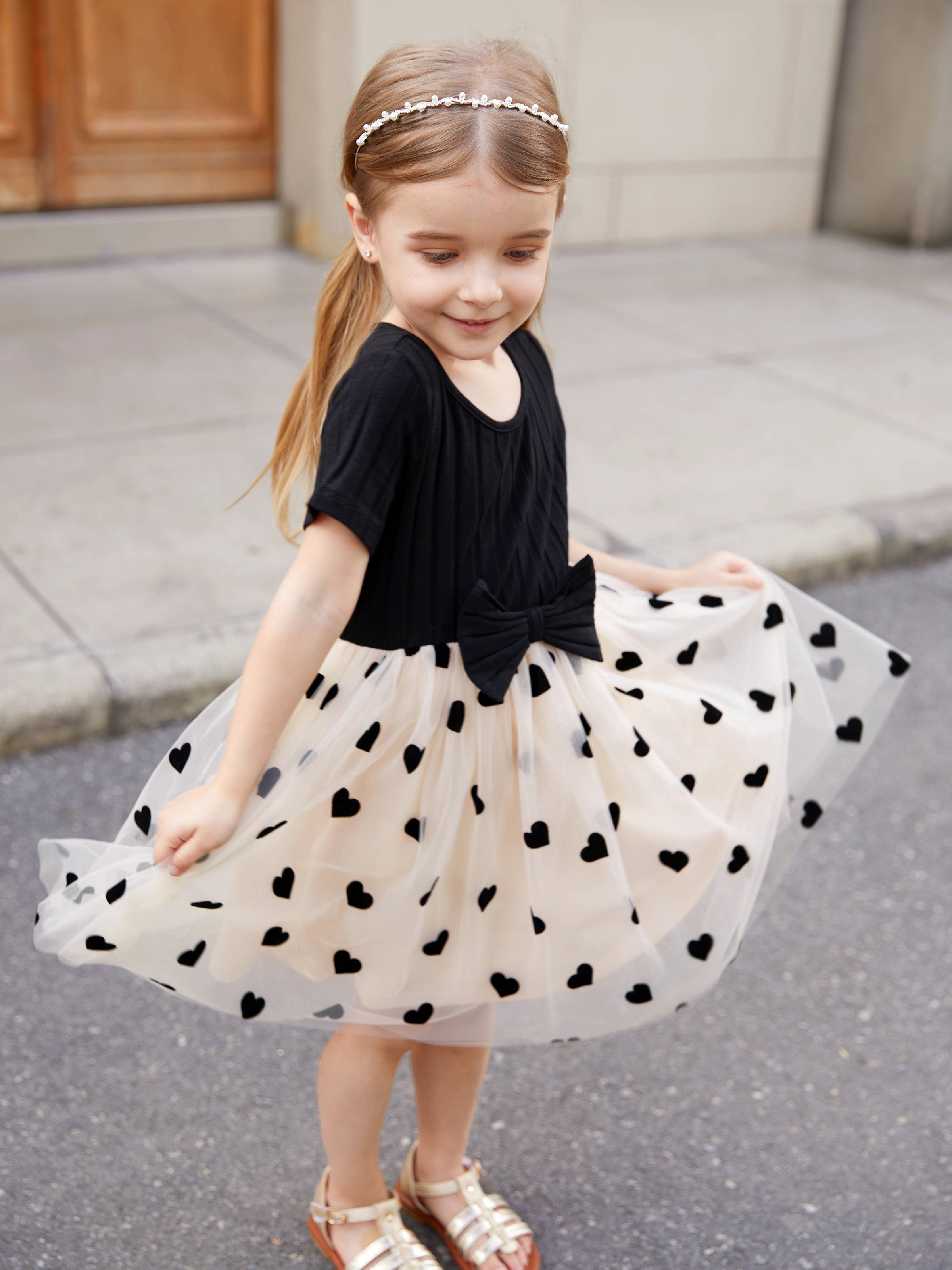 Uhrkids Haart Mom Dress 5-6Y パープル Flared-skirt Dress - Purple/rainbow gradient - Kids | H&M US